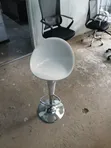 White Adjustable Bar Stool - 1