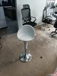 White Adjustable Bar Stool - 2