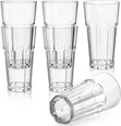 6pcs Unbreakable Clear Tumbler Cups, 300ml Stackable Highball - 3