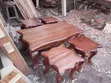 Heritage Glow Jedwali la Kahawa la Mahogany Lenye Mwanga wa Jua - 2