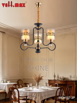 3-Tier Glass Chandelier