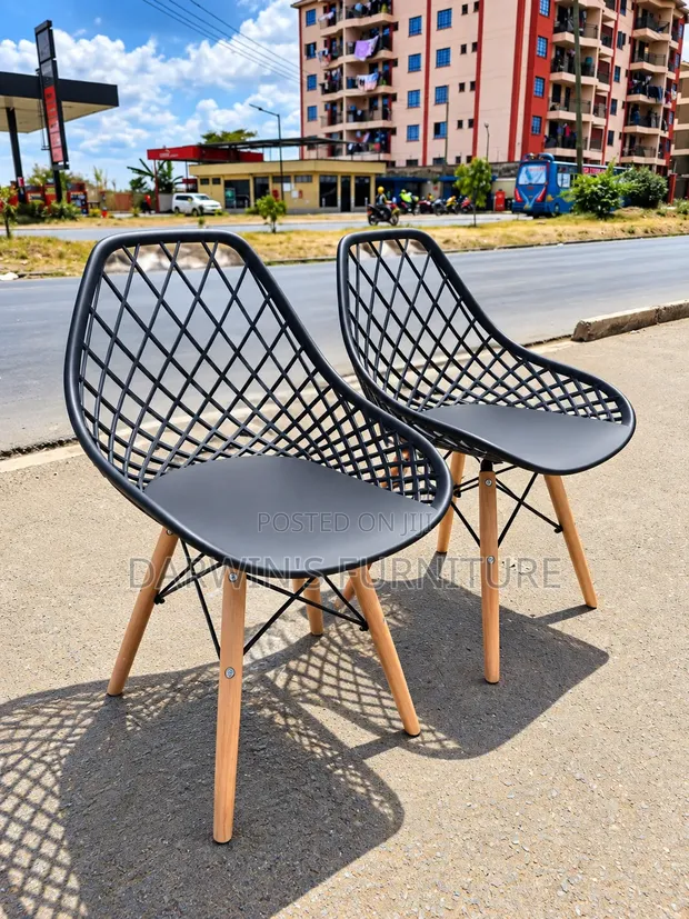 Black Eames Style Office Chair - 1