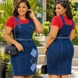 Denim Dungaree Dress Mpya Kabisa - 2