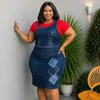 Denim Dungaree Dress Mpya Kabisa - 3