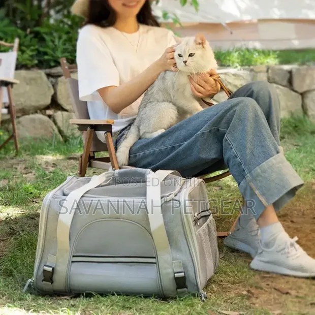 Foldable Pet Carrier Bag for Cat & Small Dog - 1