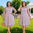 Kanzu ya Chiffon yenye Lace Yoke Iliyopambwa - 1
