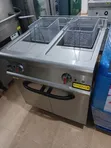 Free-Standing Stainless Steel Commercial Double-Tank Deep Fryer - 1