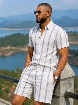Set Mbili ya Linen Fupi