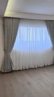 Pazia za Cream na Sheers zenye Hoki - 3