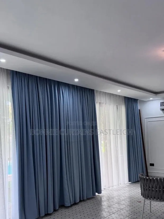 High Quality Light Blue Curtains and Sheers - 1