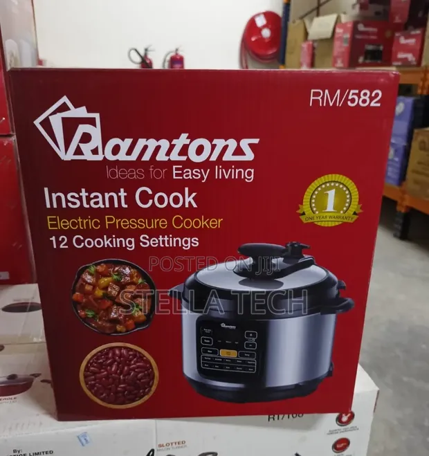 6 Litre Ramtons Pressure Cooker ya Umeme - 1