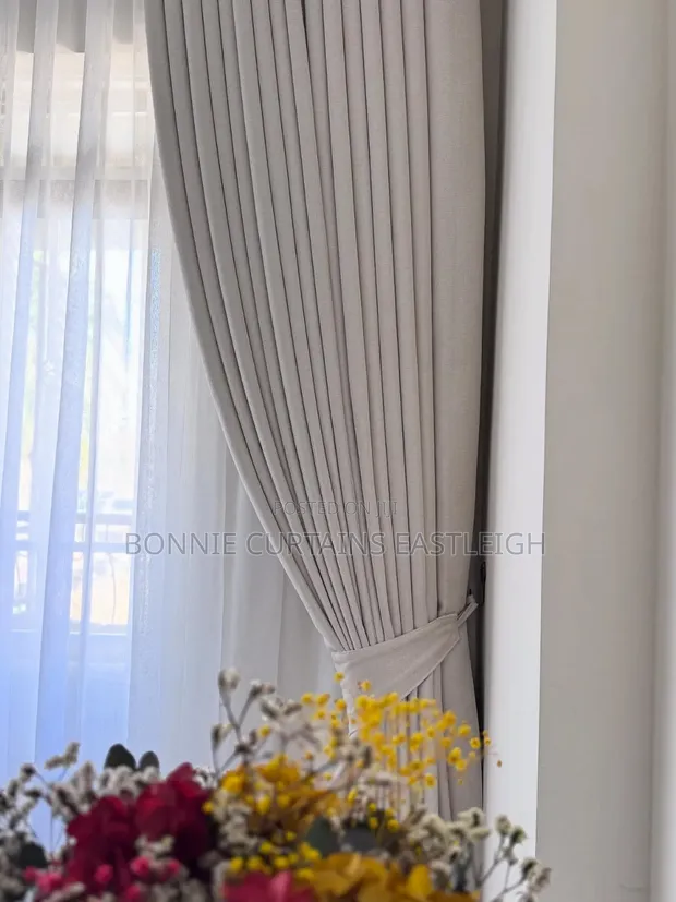 Harsh Gray Curtains and Sheers with Hooks - 1