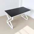 Modern Black & White Executive Office Desk - X-Frame - 2