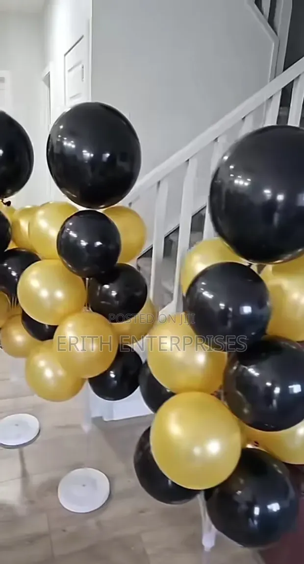 Black Gold Balloons - 1