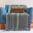 Boho Chic Knitted Throw Blanket yenye Tassels - 2