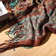 Bohemian Knitted Throw Blanket with Tassels - 2
