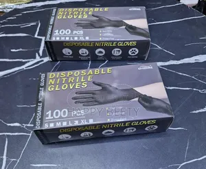 Premium Black Nitrile Gloves - 100pcs/Box, Powder-Free, Latex-Free