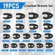 Set ya Spana za Crow Foot 19 Pcs, 8-32mm Flare Nut Wrench Kit - 2