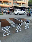 Kiti cha Ofisi cha Headrest na Dawati la Chuma la Chuma - 1