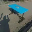 Meza ya Marumaru ya Mkahawa, 4x2, Bluu Angani - 2