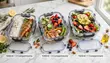 1040ml High Borosilicate Glass Containers with Airtight Lids - 3