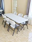 Portable Folding Dining & Event Table and Chairs Set - 2