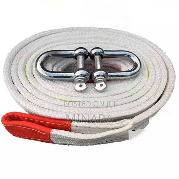 Heavy Duty Car Tow Rope with D-Ring Hooks - 1