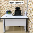 Ofisi ya Kisasa ya Dawati na Kiti cha Ergonomic - Nyeupe - 1