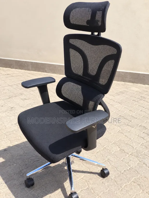 Ergonomic Mesh Office Chair with Headrest - 1
