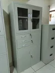 Boss Office Products Steel File Cabinet with Lockable Glass Doors & Drawers - 4