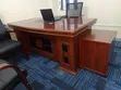Kiti cha Ofisi cha Mtendaji cha Mahogany 1.6m chenye Pedestali Zinazohamishika - 1