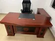 Kiti cha Ofisi cha Mtendaji cha Mahogany 1.6m chenye Pedestali Zinazohamishika - 2