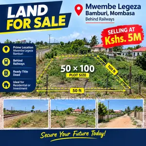 Kitalu Bora cha 50x100 kwa Uuzaji Bamburi – Mwembe Legeza