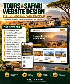 Ubunifu wa Tovuti za Safari na Utalii Kenya