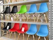 Viti vya Plastiki vya Mtindo wa Eames na Miguu ya Mbao - 2