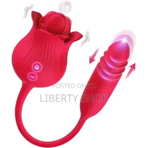 2-in-1 Rose Toy Vibrator yenye Suction Function