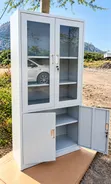 Steel Office Cabinet with Glass Doors - 2