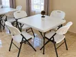 White Folding Tables and Chairs Set - 2