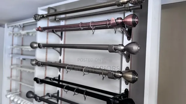 Durable Powder-Coated Curtain Rods - Jua Kali Quality - 1