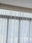 Plain White Transparent Window Curtain Sheers (Per Metre) - 1