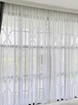 Plain White Transparent Window Curtain Sheers (Per Metre) - 2