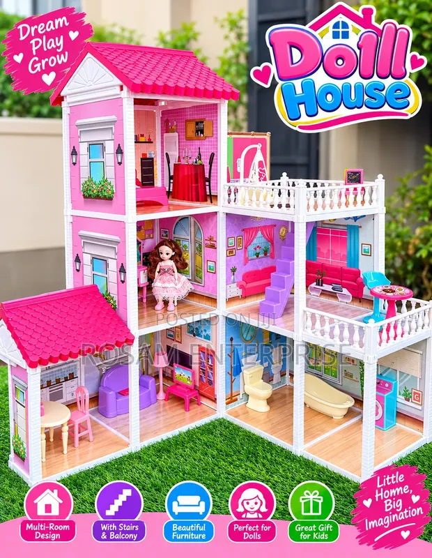 172pcs Doll House Accessories Set - 1