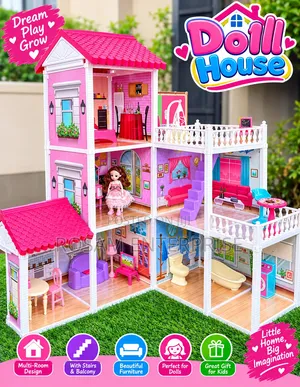 172pcs Doll House Accessories Set