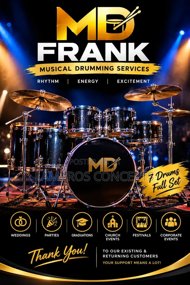 Professional Drummer & Live Band Services - 1