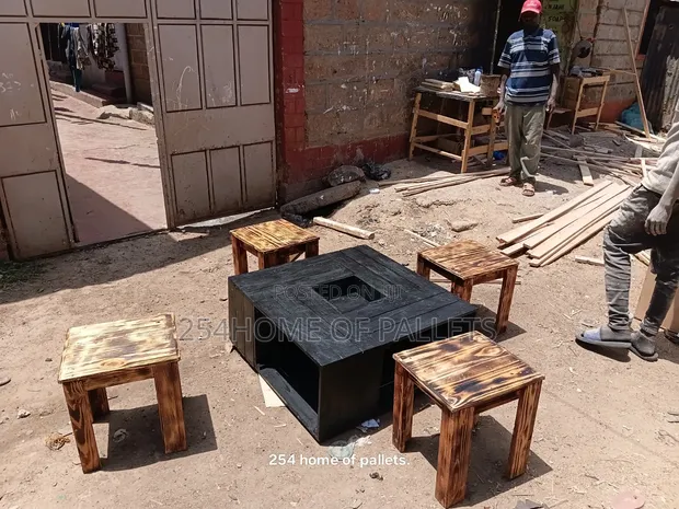 Huge Black Coffee Table with Storage Shelves - 1