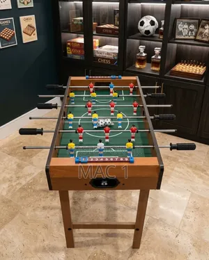 6-Rod Wooden Foosball Soccer Table Game with Legs