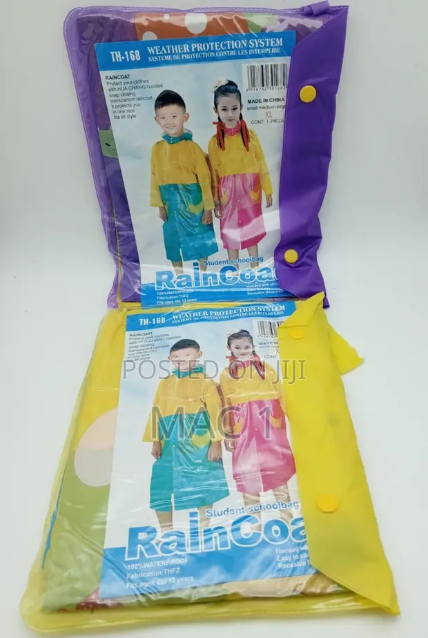 Waterproof Kids' Hooded Raincoat - Brand New - 1