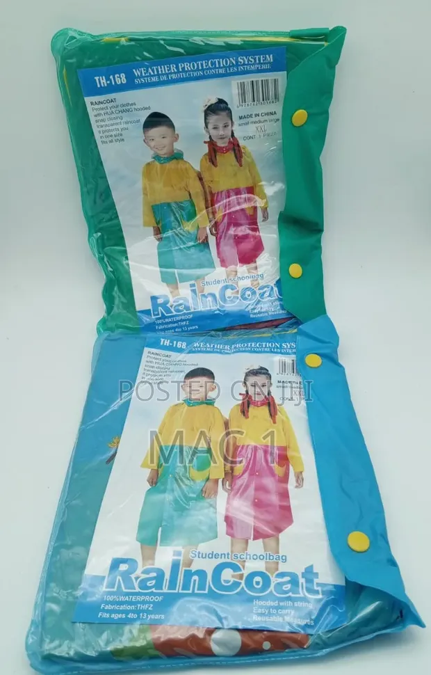 Kids' Waterproof Raincoat - All Sizes - 1