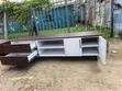Kikombe cha Kahawa cha Kisasa na TV Stand - Brown & White - 4