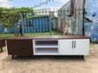 Kikombe cha Kahawa cha Kisasa na TV Stand - Brown & White - 5
